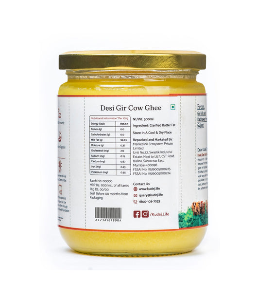 Kudej Desi Gir Cow A2 Ghee